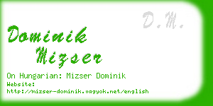 dominik mizser business card